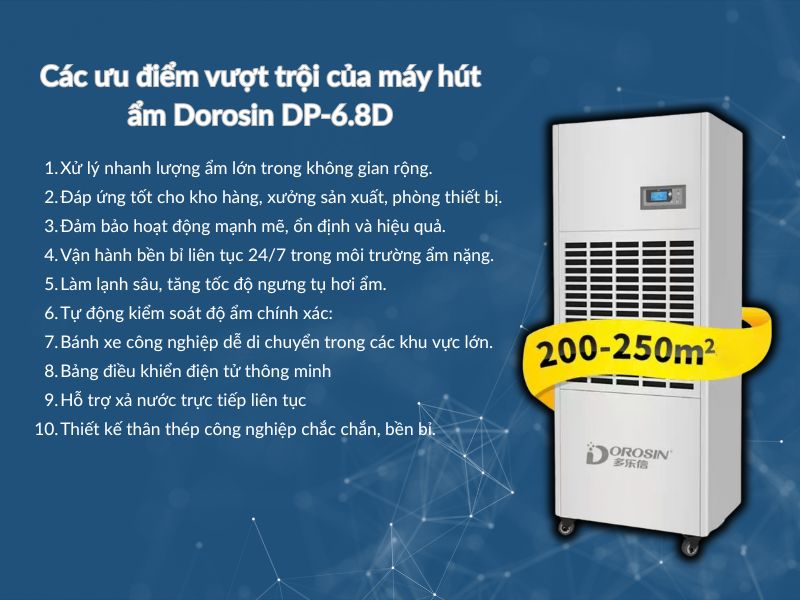 máy hút ẩm công nghiệp Dorosin DP-6.8D