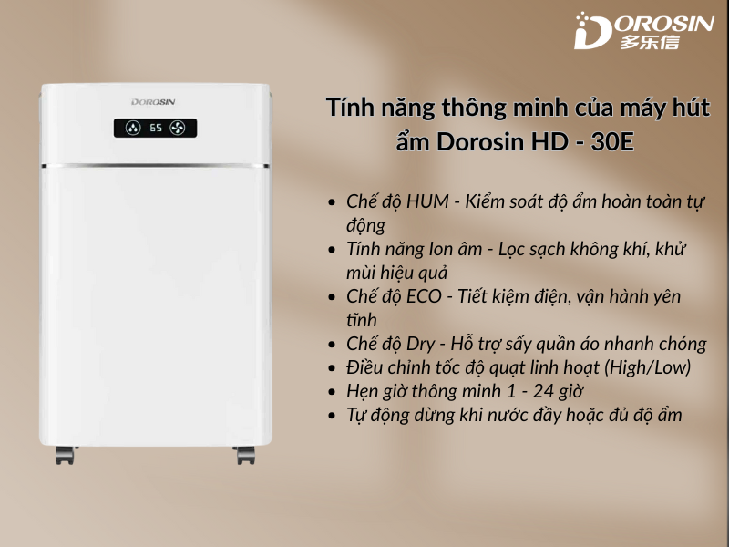 máy hút ẩm Dorosin HD - 30E